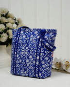 Royal Blue Quilted Tote Bag