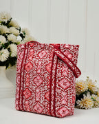 Sweet Red Quilted Tote Bag