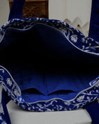 Royal Blue Quilted Tote Bag