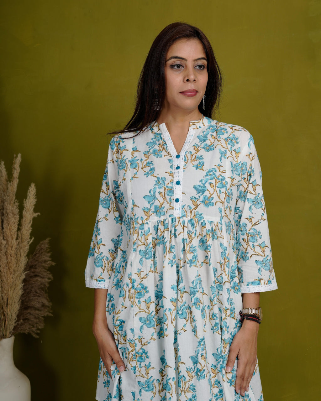 Hand Block Printed Charming Blue Co-ord Set