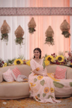 Hand Painted Floral Saree