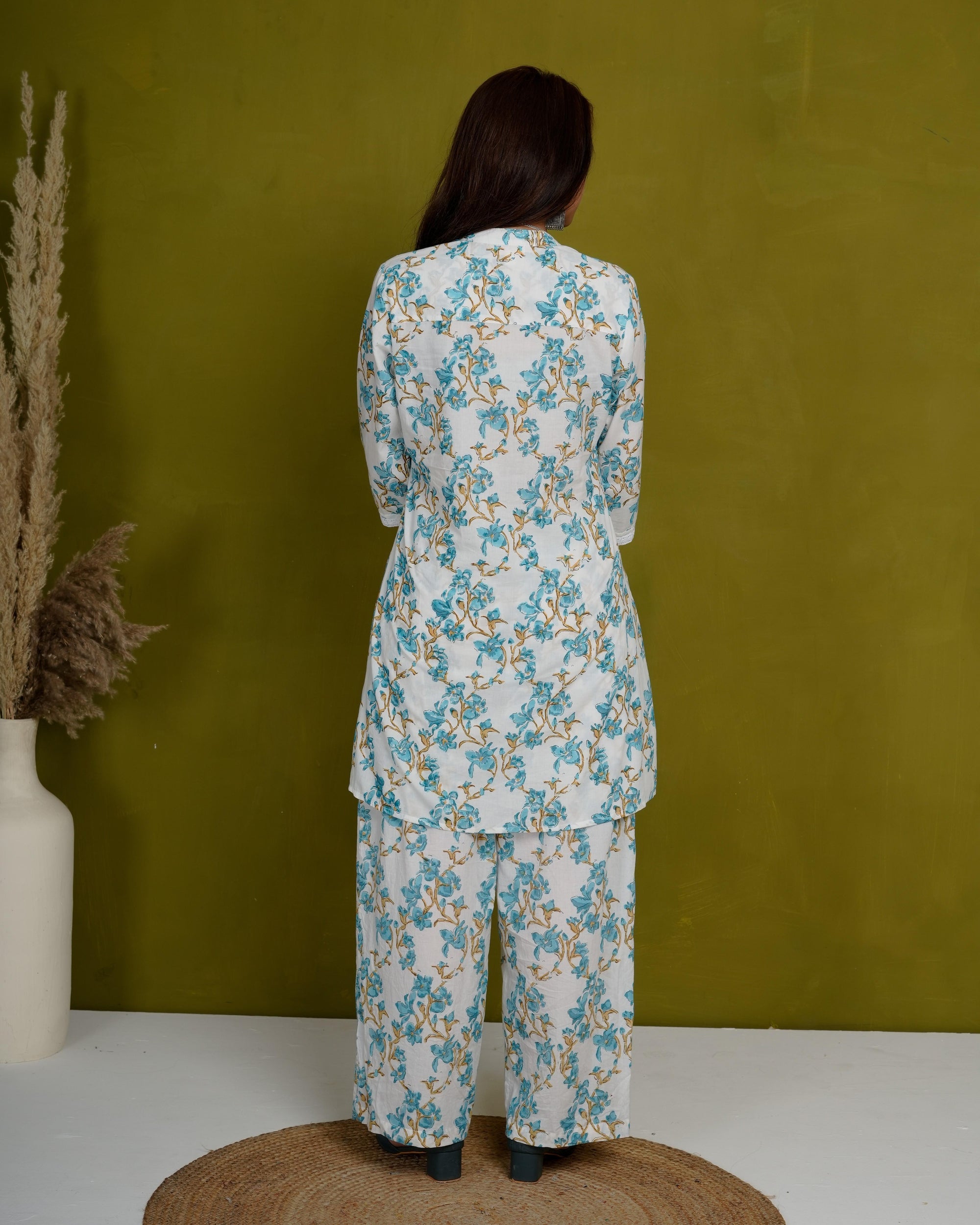 Hand Block Printed Charming Blue Co-ord Set