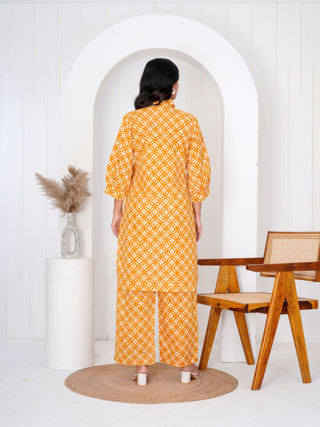 Hand Block Printed Cheerful Yellow Co-ord Set