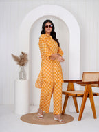 Hand Block Printed Cheerful Yellow Co-ord Set