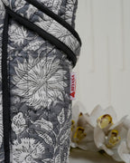 Elegant Grey Quilted Cotton Tote Bag